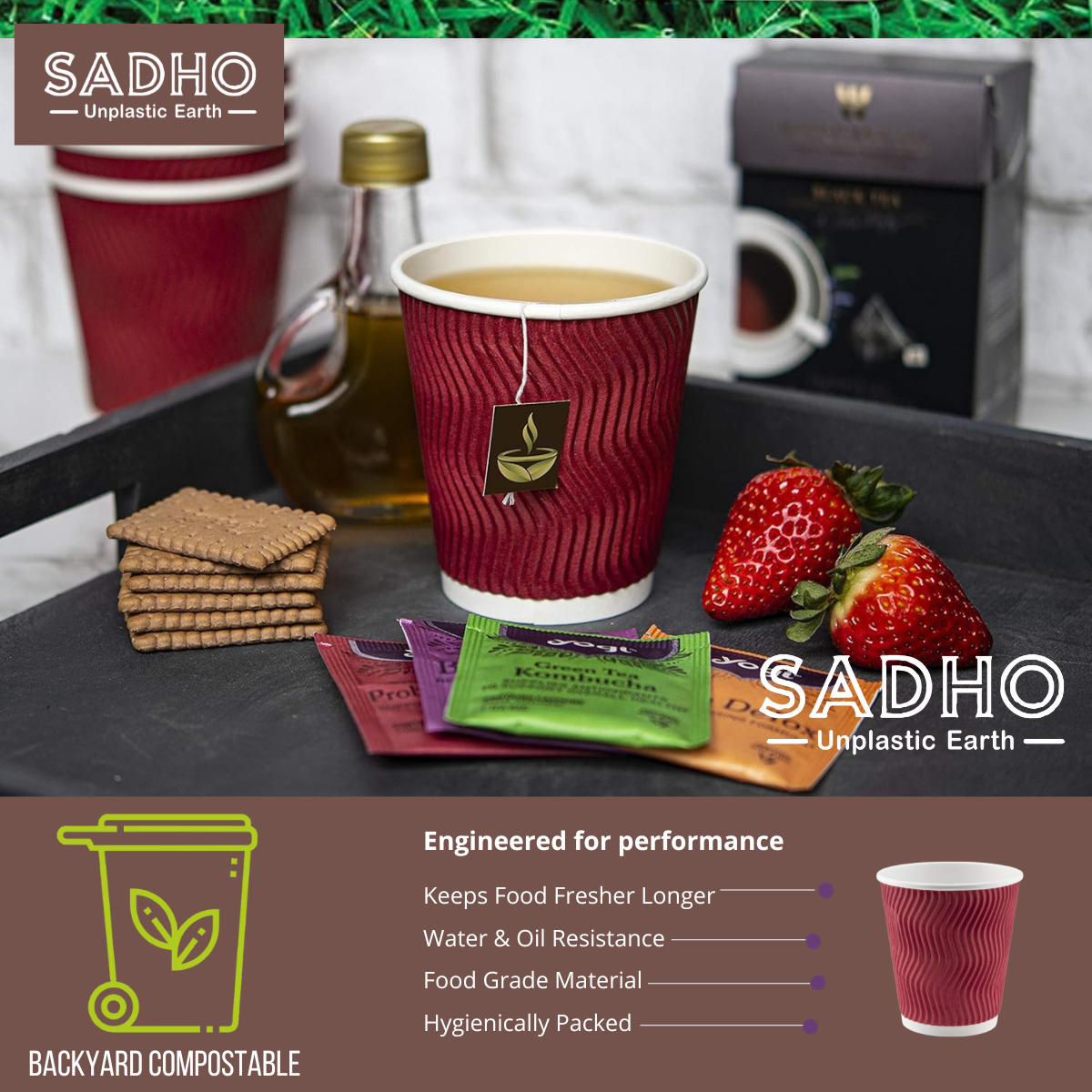 8oz (250 ml) Ripple Paper Cups