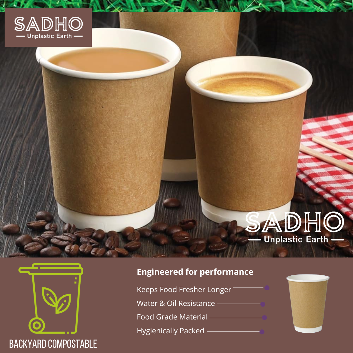 10oz (300 ml) Double Wall Paper Cups