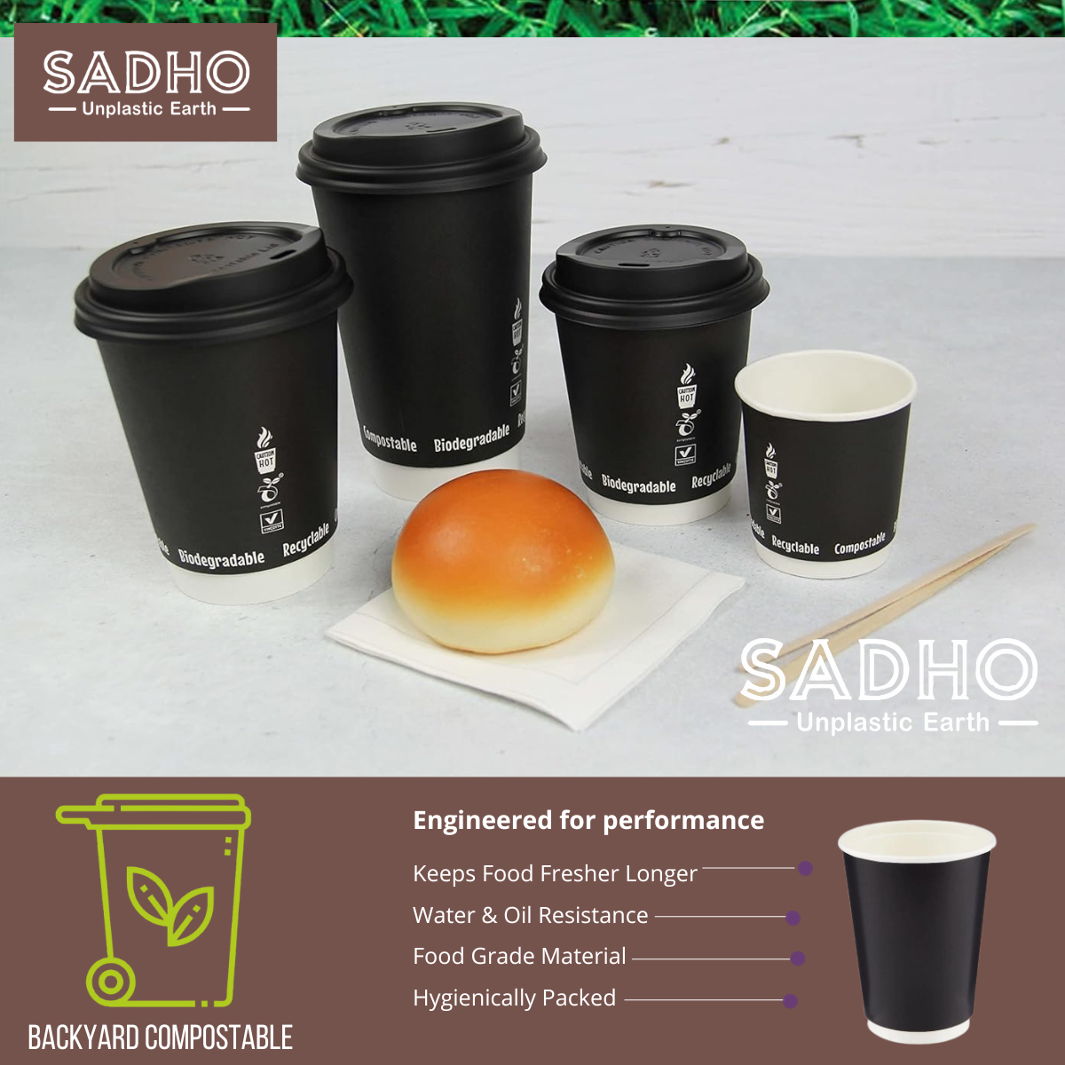 12oz (350 ml) Double Wall Paper Cups