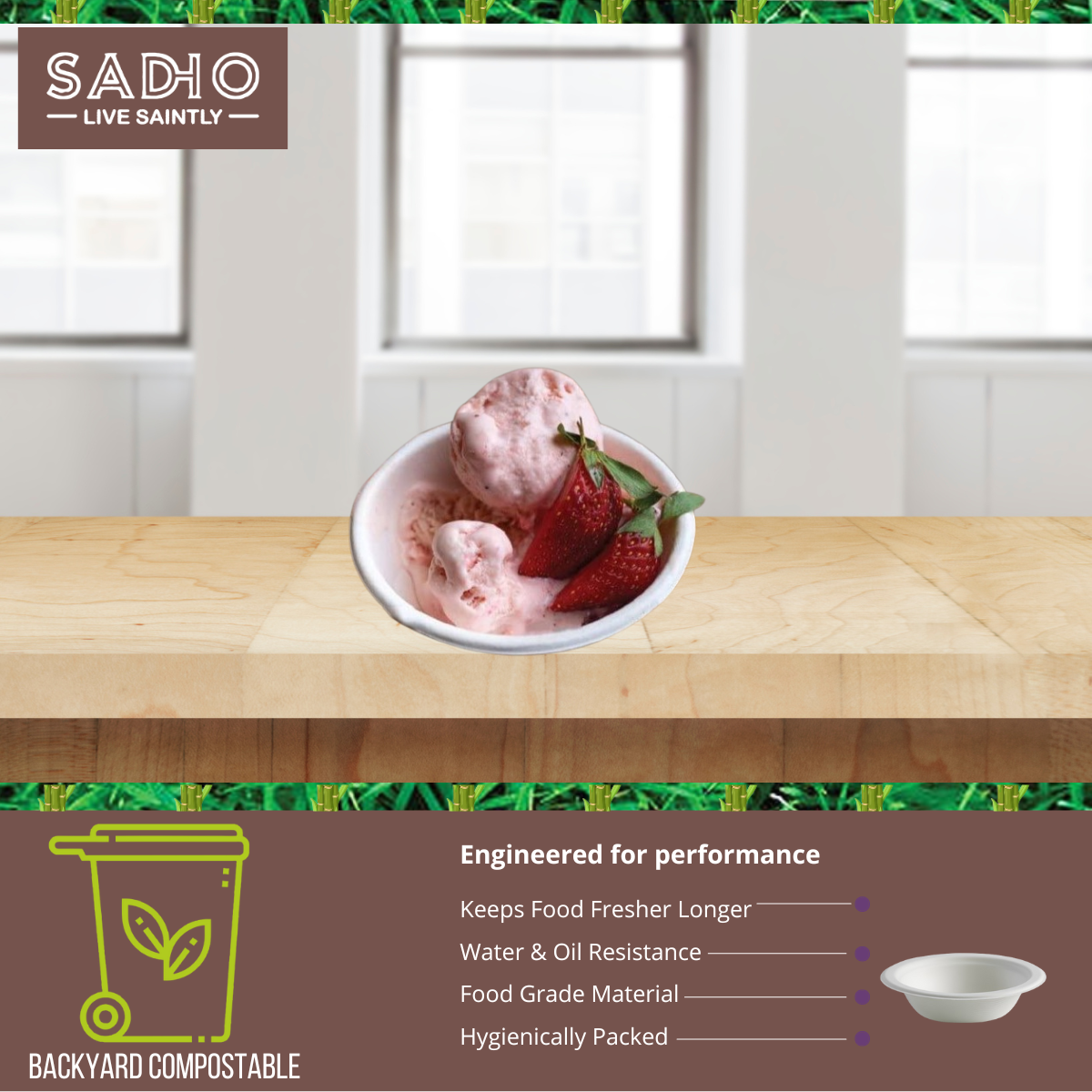 6oz (180 ml) Bowls (Round) Bagasse (White)