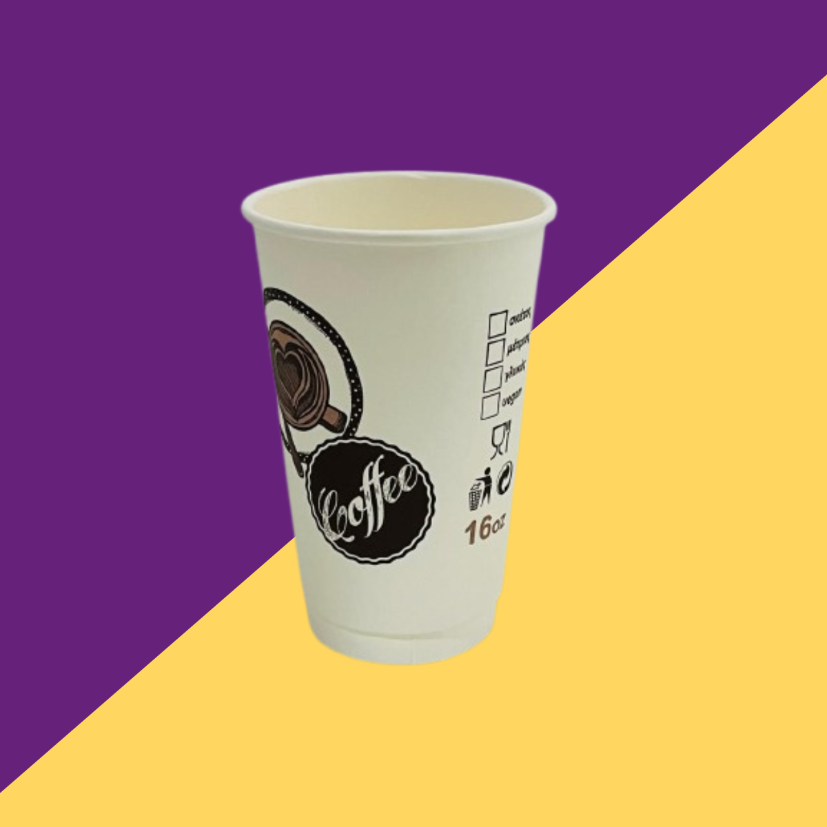 16oz (480 ml) Double Wall Paper Cups