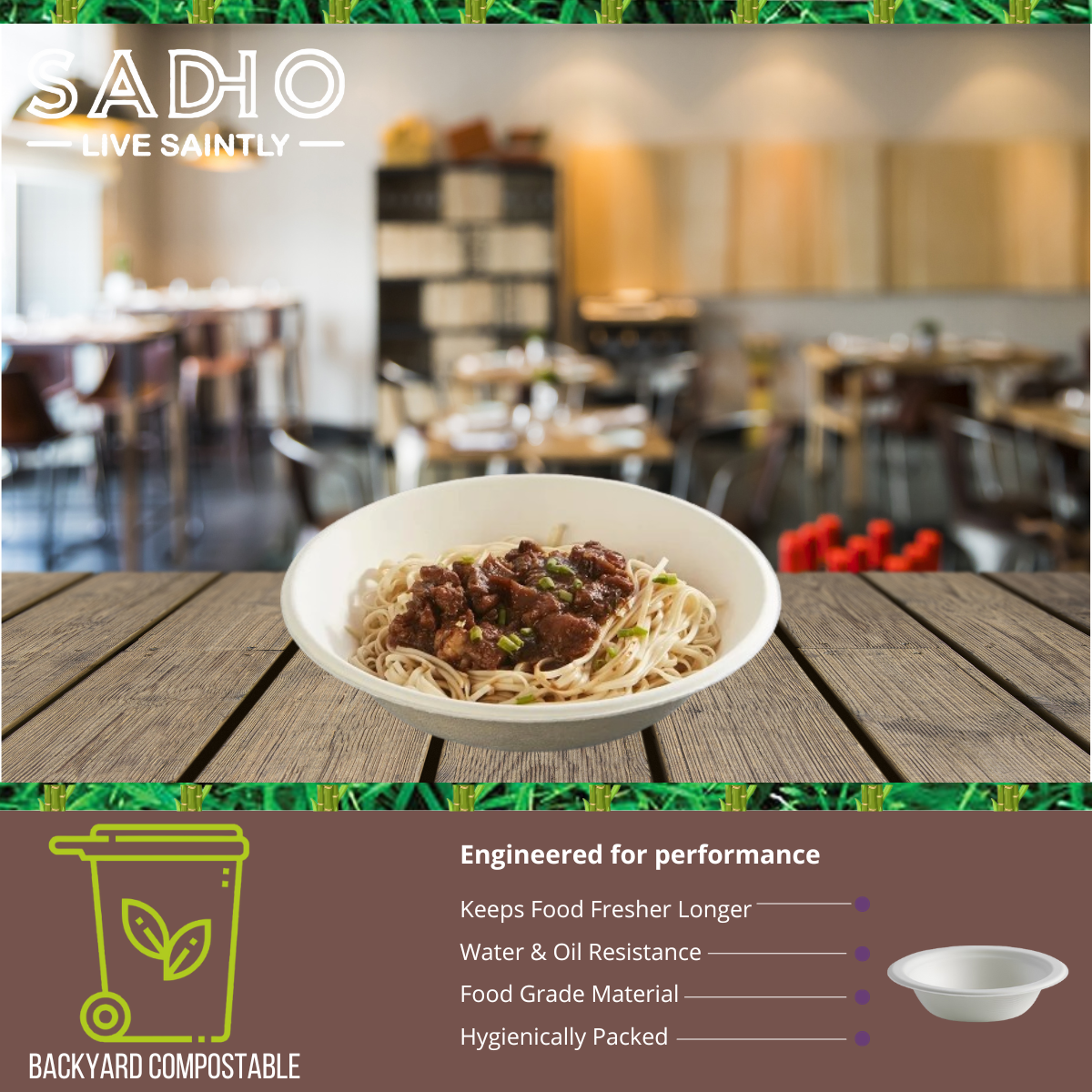 12oz (350 ml) Bowls (Round) Bagasse (White)