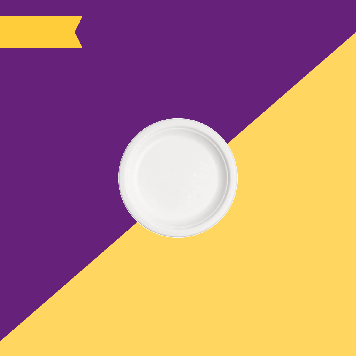 6 inch (15cm) Plates (Round) Bagasse (White)