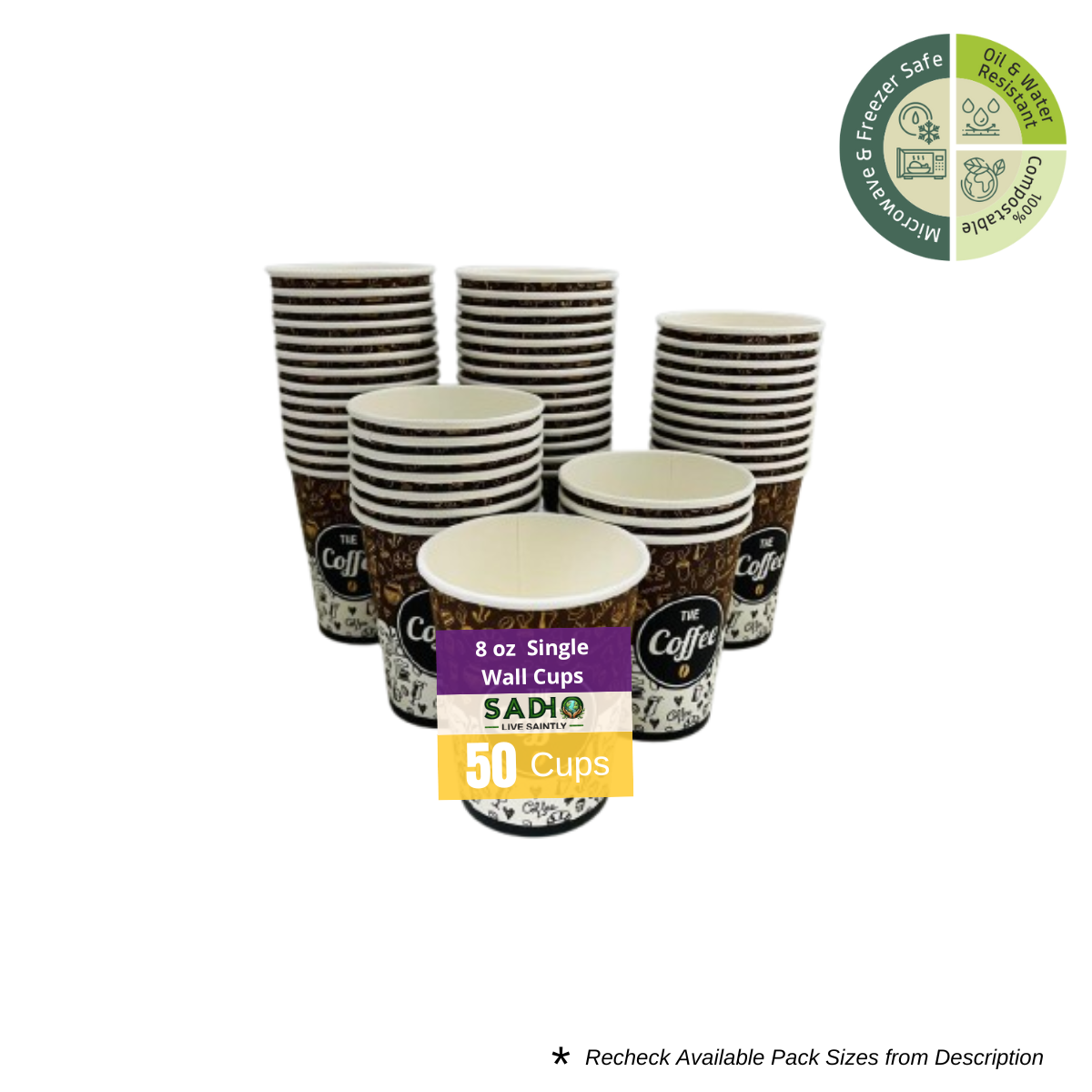 8oz (250 ml) Single Wall Paper Cups