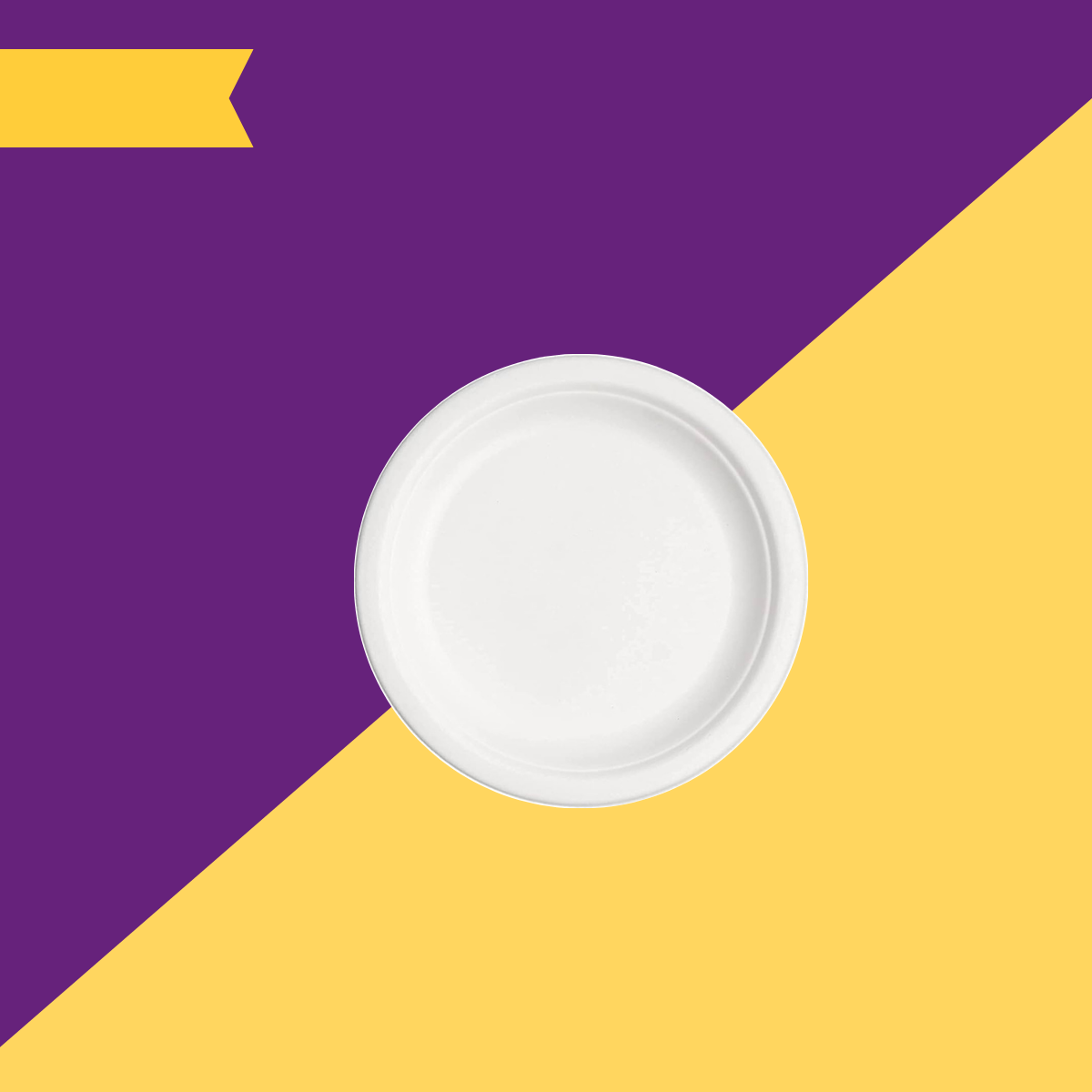 7 inch (18cm) Plates (Round) Bagasse (White)