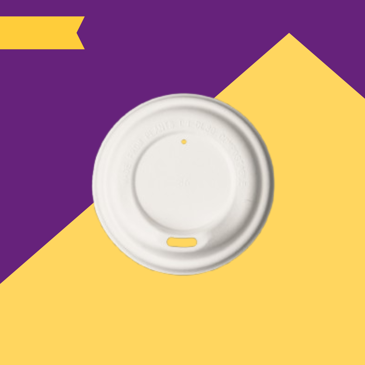80 mm Lids for cups Bagasse (White)