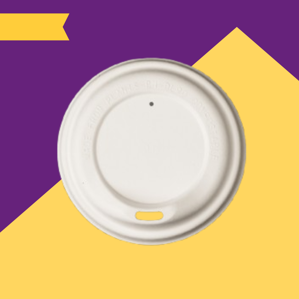 90 mm Lids for cups Bagasse (White)