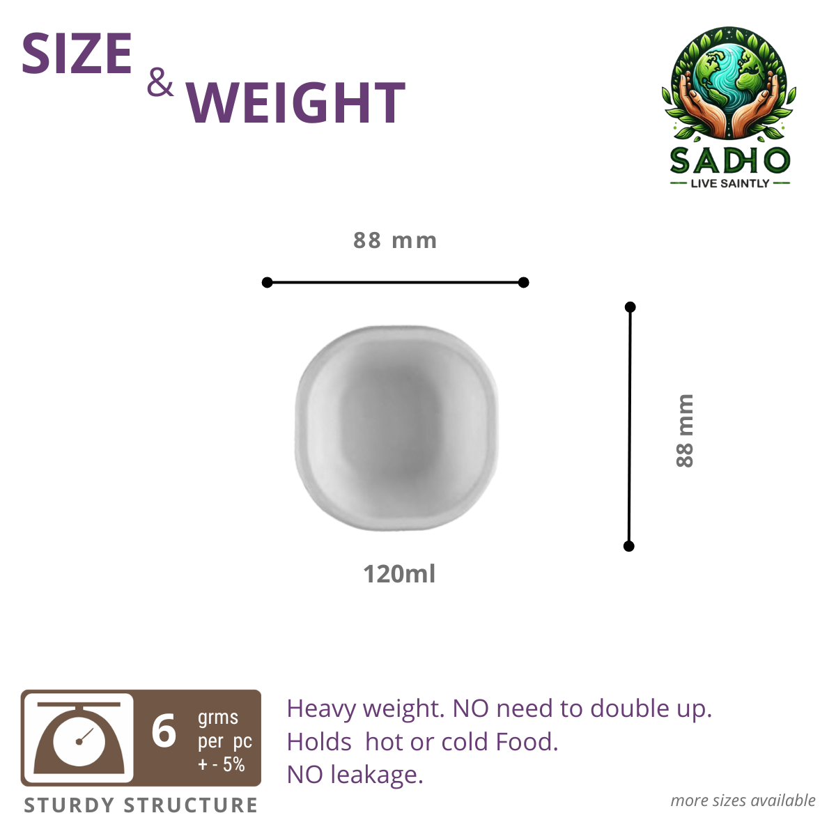 4oz (120 ml) Bowl (Round) Bagasse (White)