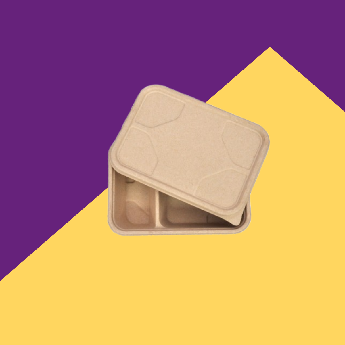 1000 ml (30-70) Container Bagasse (Brown)