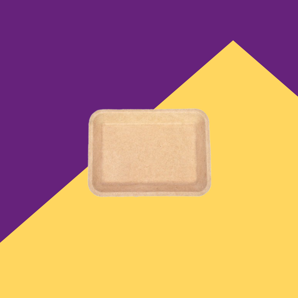 Supermarket Tray (Rectangular) Bagasse (Brown)