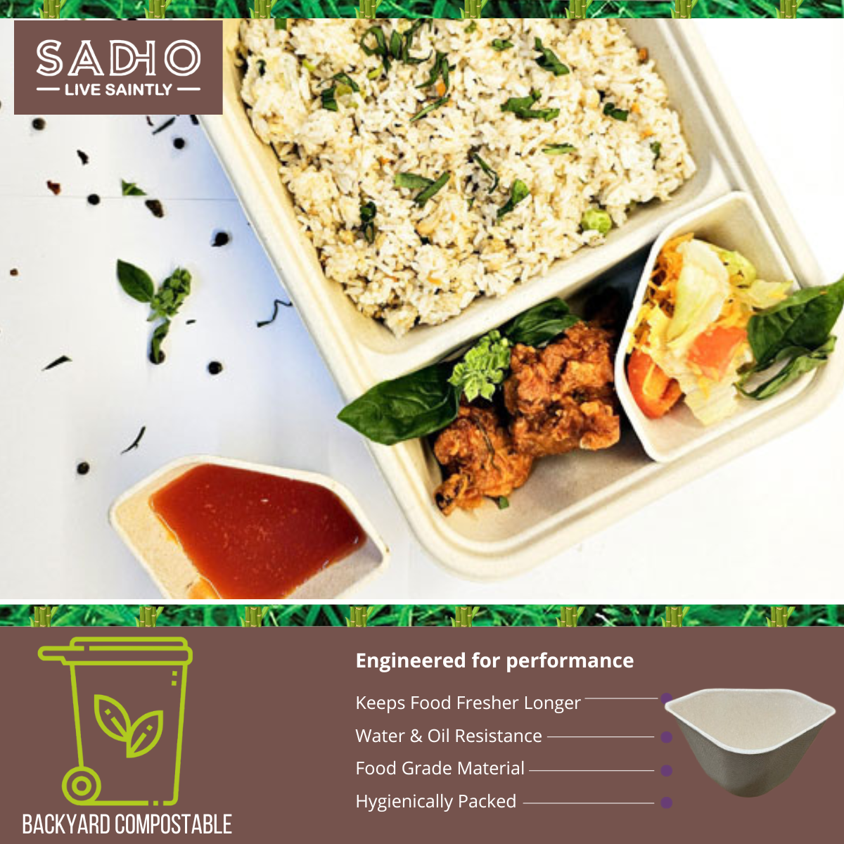 Sauce Dip Bagasse (Brown)