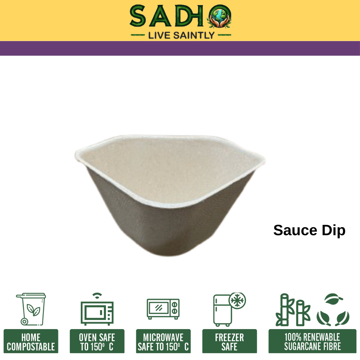 Sauce Dip Bagasse (Brown)