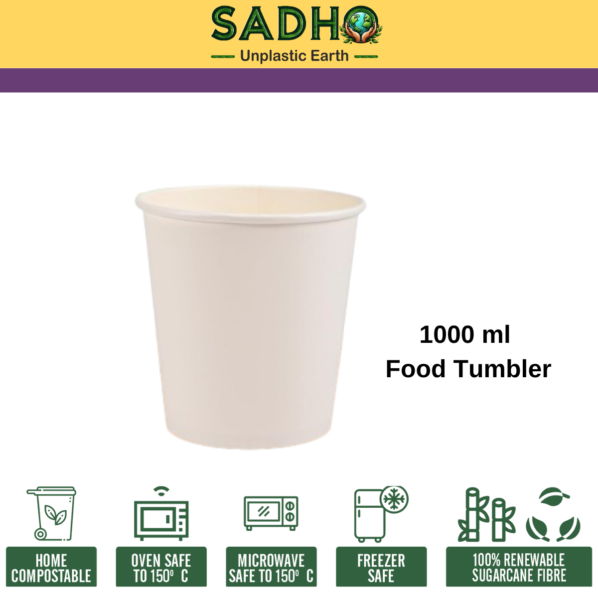 1000 ml Food Paper Tumbler