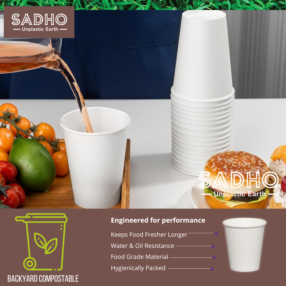 10oz (300 ml) Single Wall Paper Cups