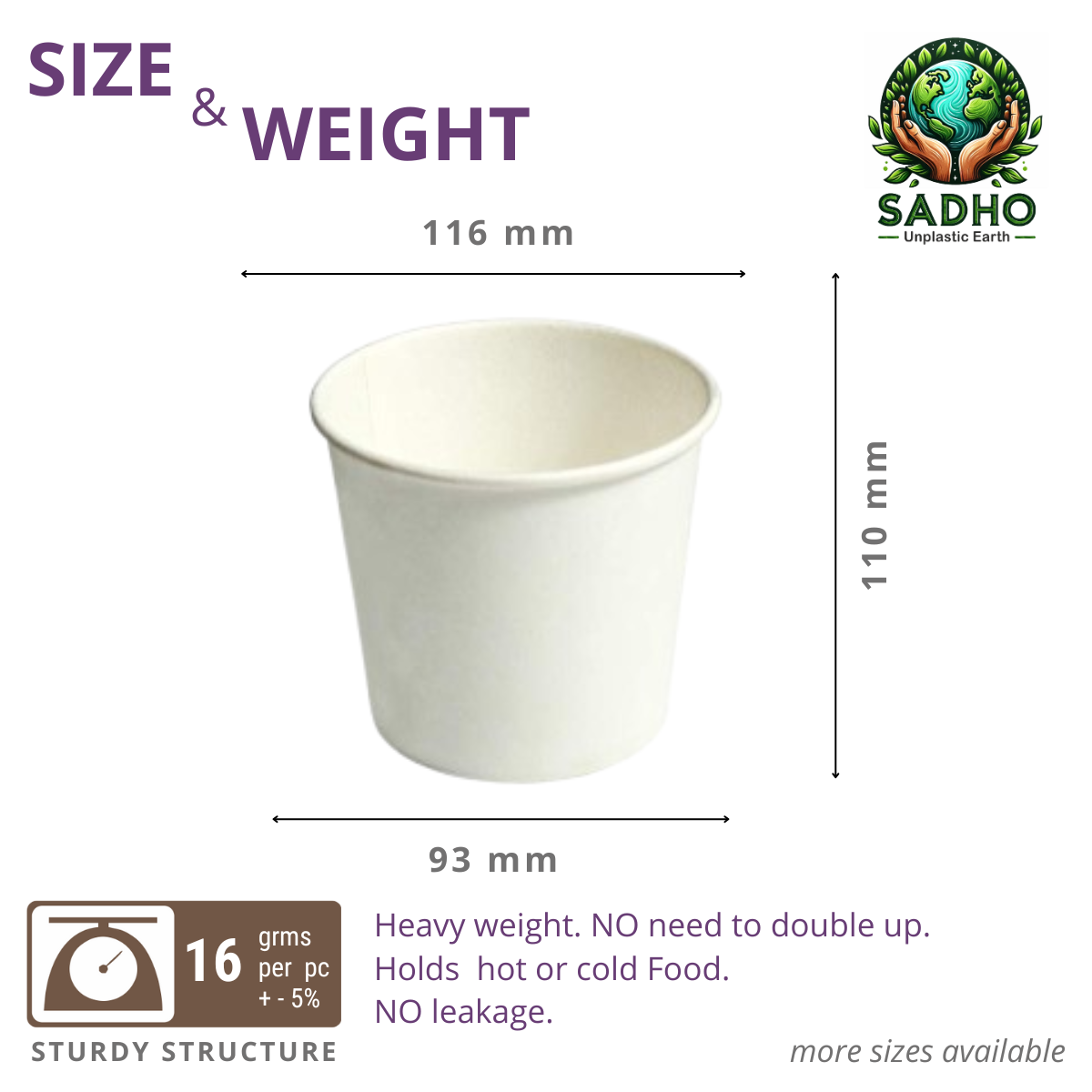750 ml Food Paper Tumbler