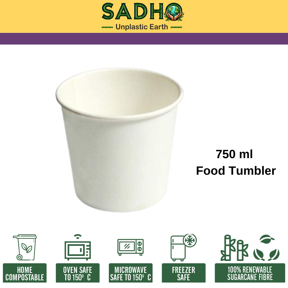 750 ml Food Paper Tumbler