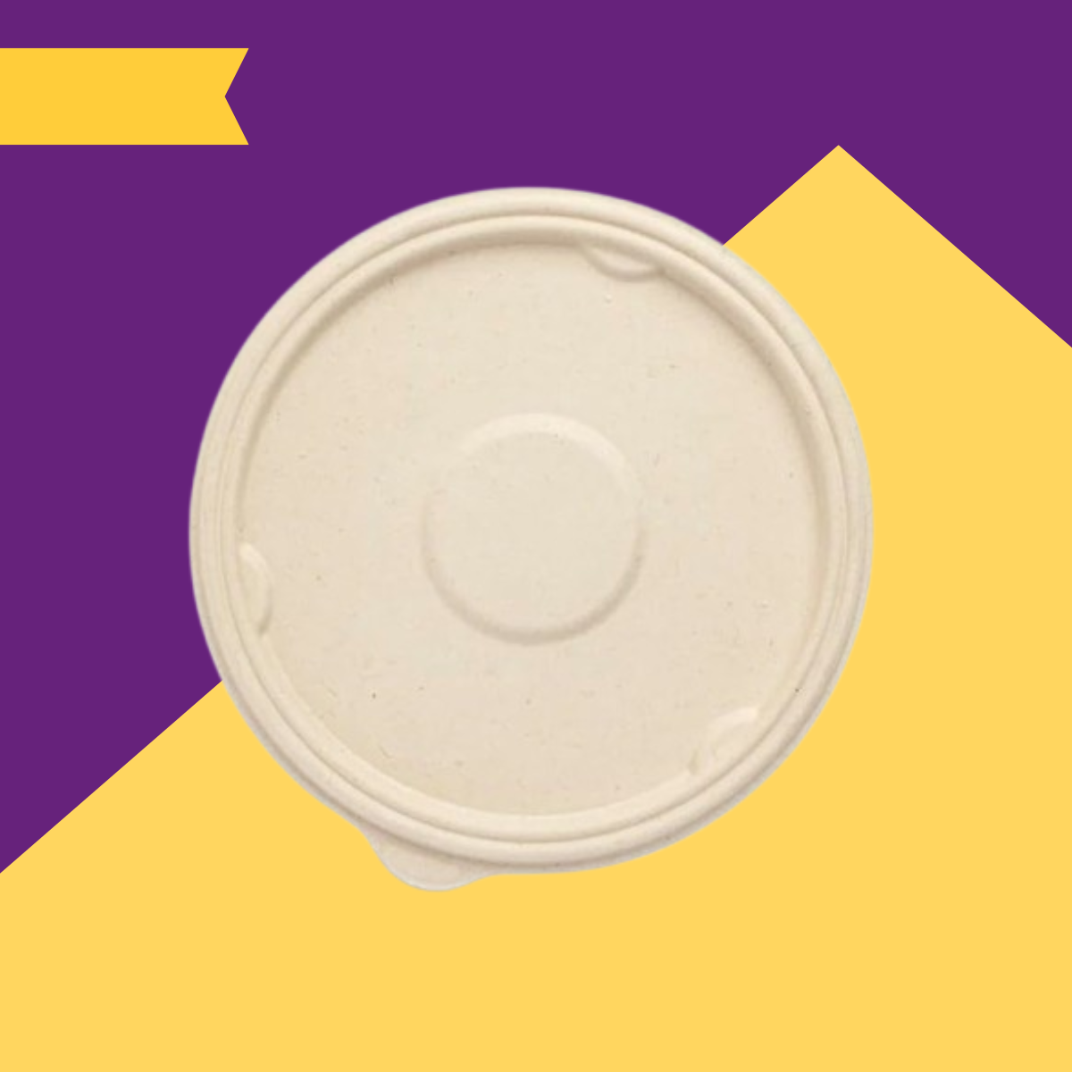 Lid for 750 ml (25oz) Round Bowl Bagasse (Brown)
