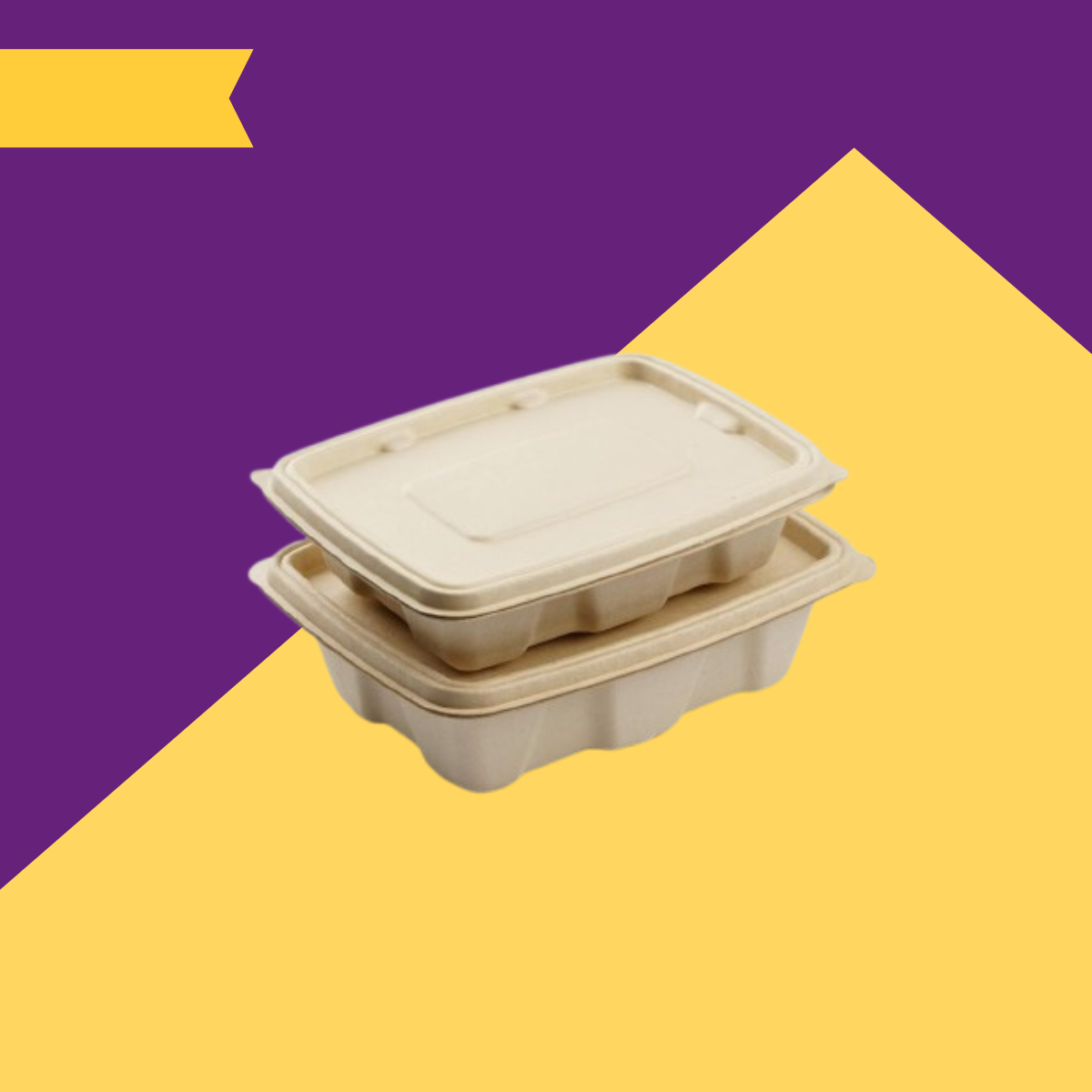 500 ml (16oz) Container Bagasse (Brown)