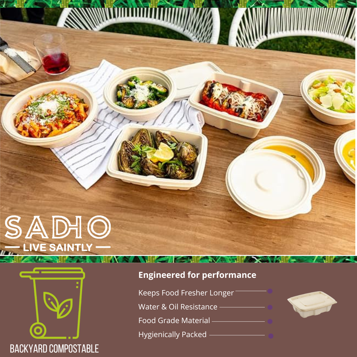 500 ml (16oz) Container Bagasse (Brown)