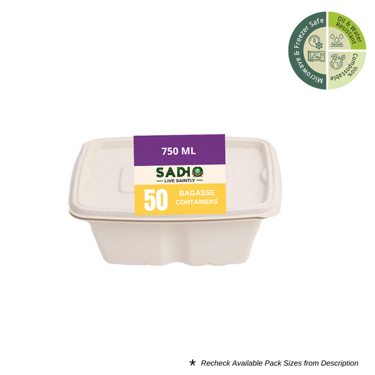 750 ml (25oz) Container Bagasse (Brown)