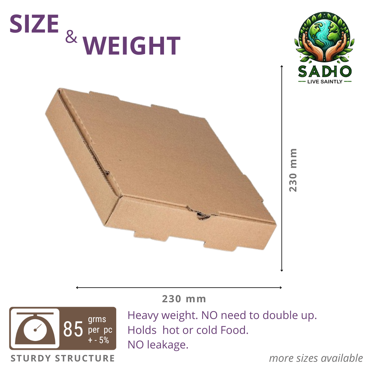 Plain Pizza Box for 9 inch and 10 inch Pizza