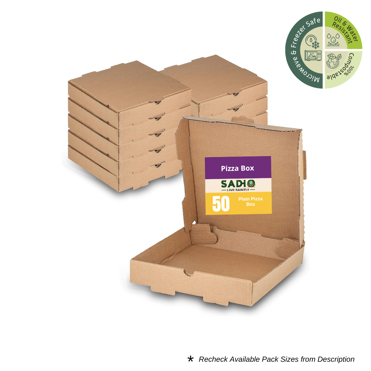 Plain Pizza Box for 9 inch and 10 inch Pizza