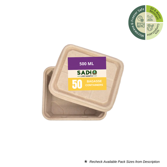 500 ml Container Bagasse (Brown)