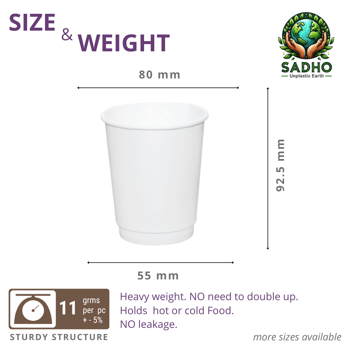 8oz (250 ml) Double Wall Paper Cups
