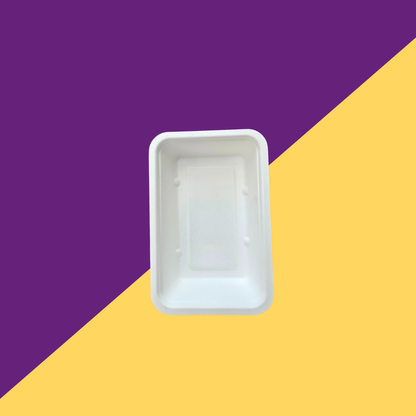 8oz (250 ml) containers (Rectoval) Bagasse (White)