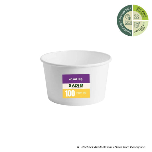 Food Paper 40 ml Dip (White)