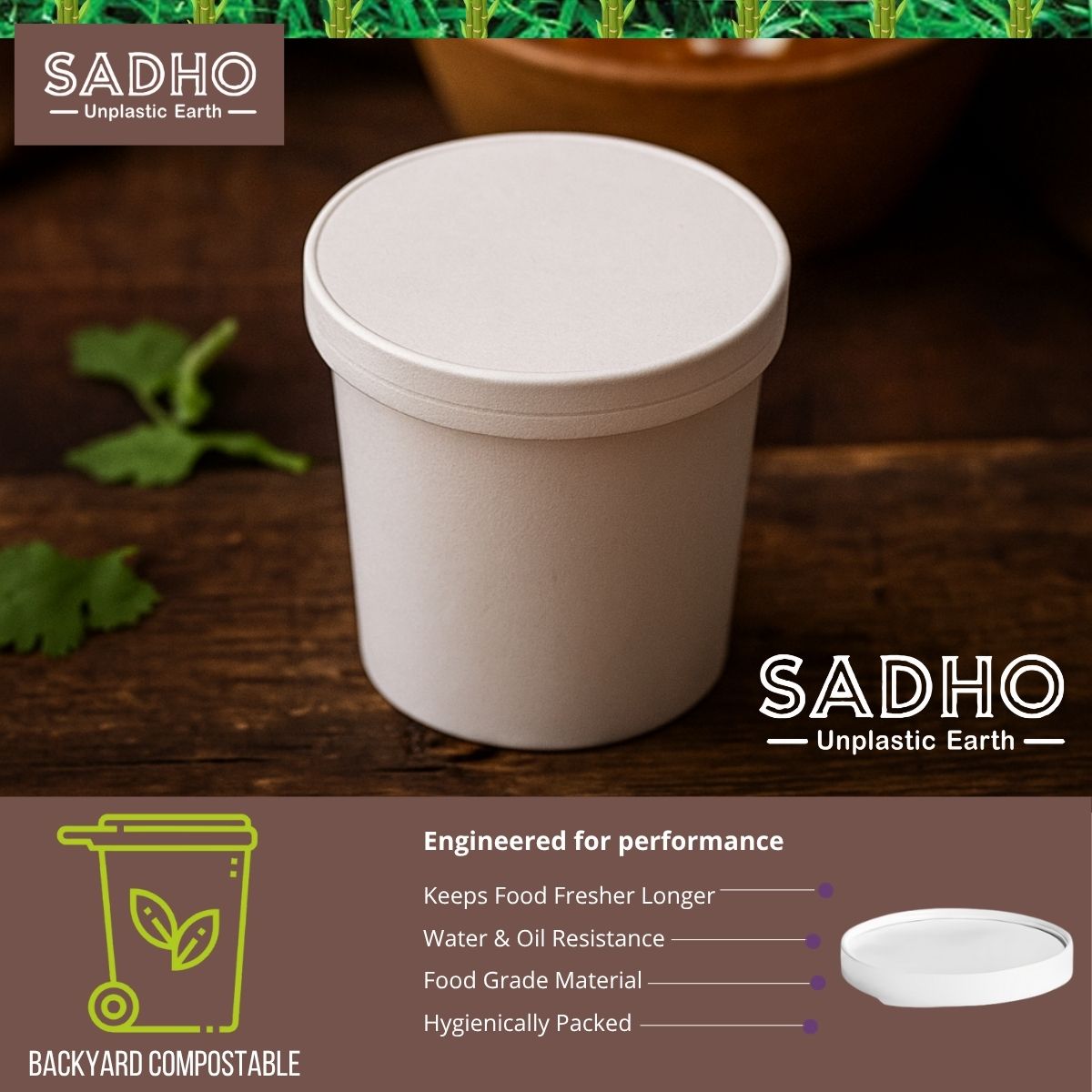 125 ml Food Tumbler - Paper Lid