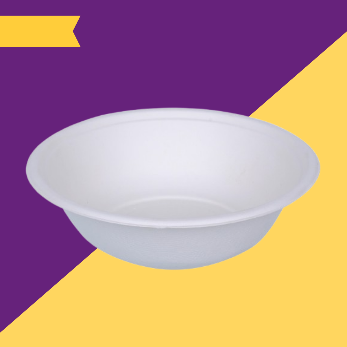 24oz (720 ml) bowls (Round) made of Bleached White Bagasse