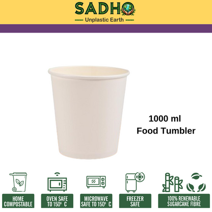 1000 ml Food Paper Tumbler