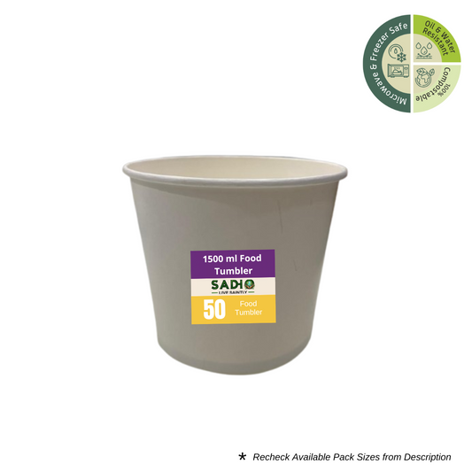 1500 ml Flat Food Paper Tumbler