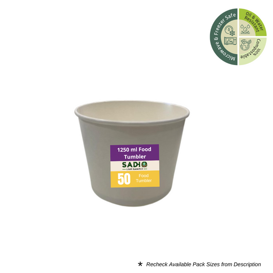 1250 ml Flat Food Paper Tumbler