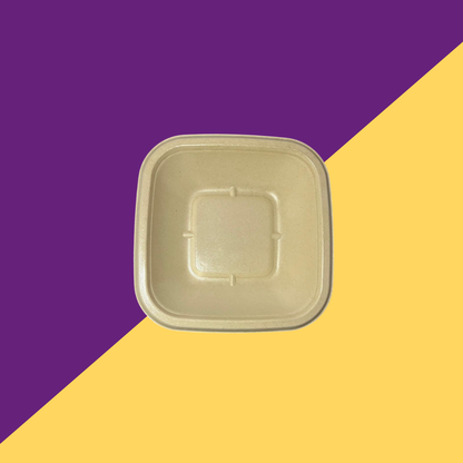 22oz (650 ml) bowls (Square) made of Unbleached Brown Bagasse