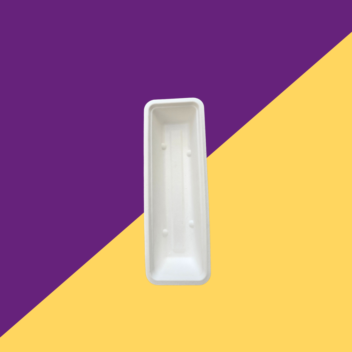Rectangular Bagasse (White) Sushi Tray